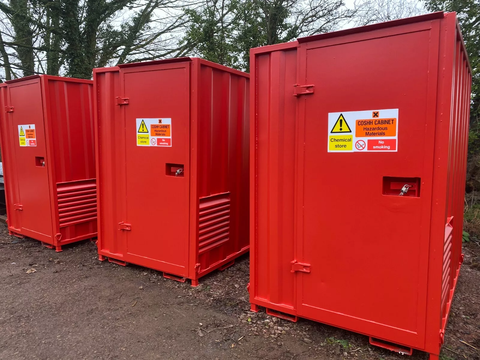 7ft x 5ft (2.2m x 1.6m) Secure Walk In Steel Chem store/Hazardous Material Store